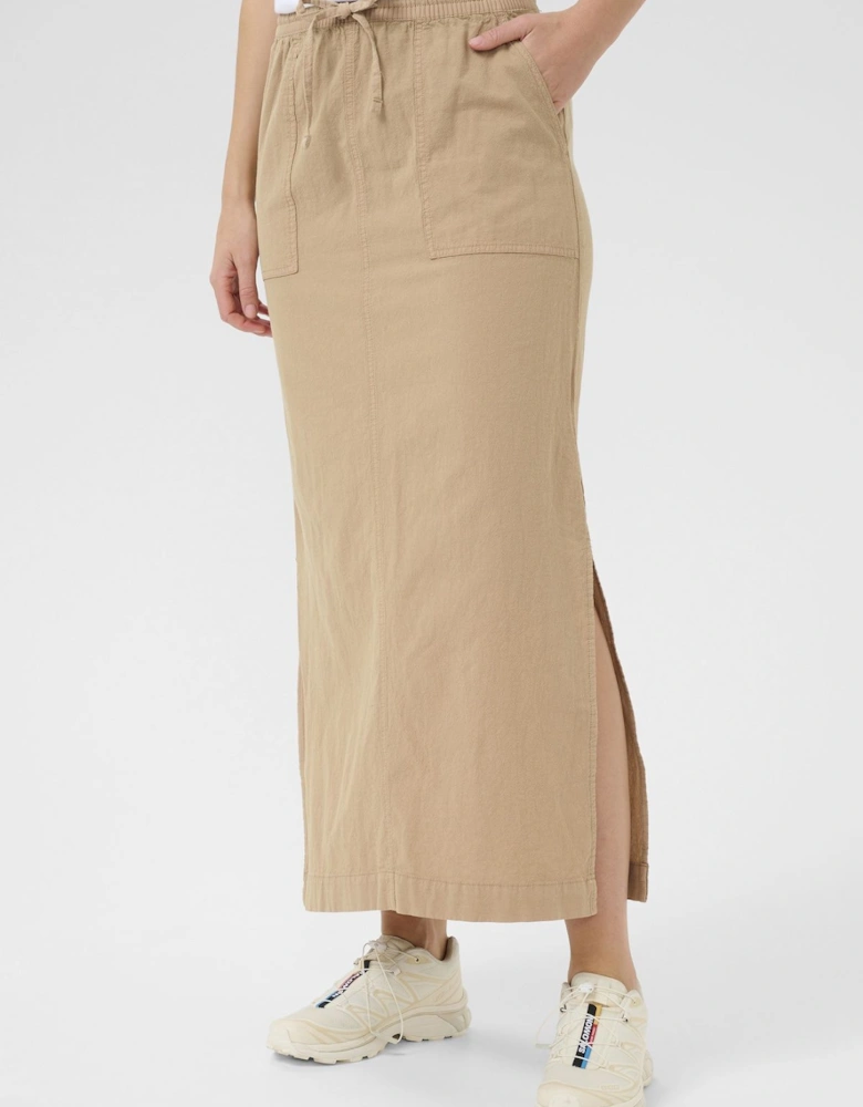 KAnaya Elastic Waist Pockets Maxi Skirt