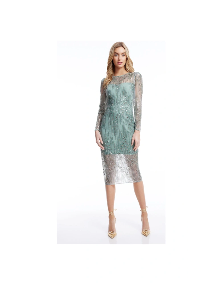 Sophia Long Sleeves Bodycon Midi Dress