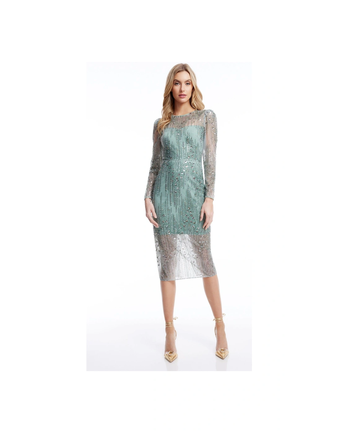 Sophia Long Sleeves Bodycon Midi Dress, 2 of 1