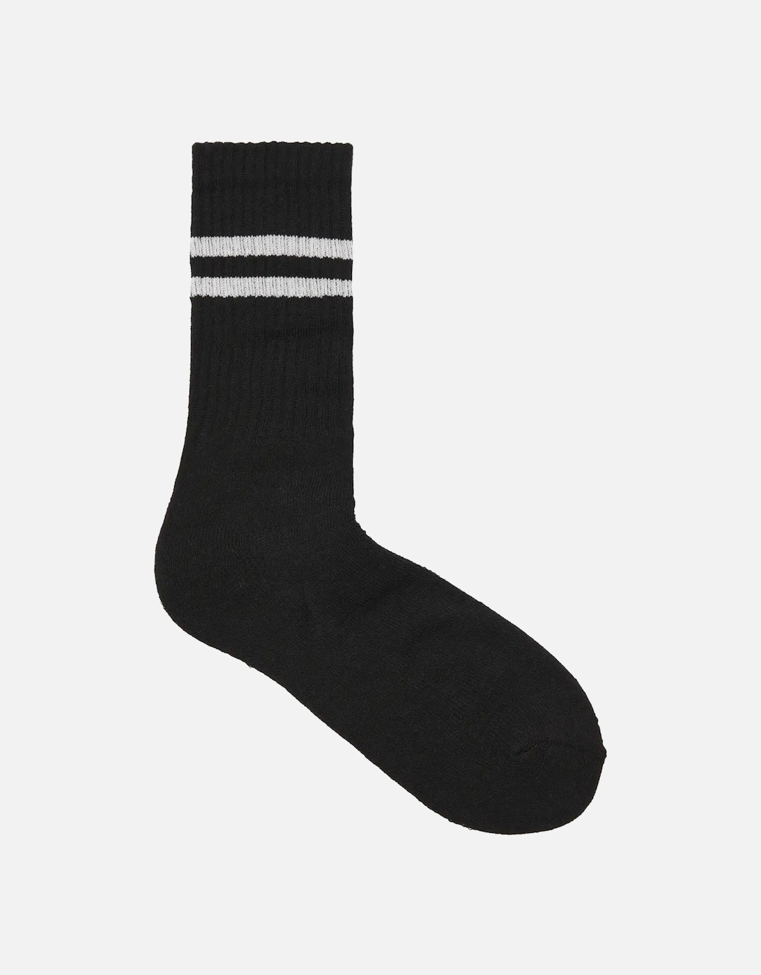 Regan Stripe Tennis Socks 5 Pack - Black