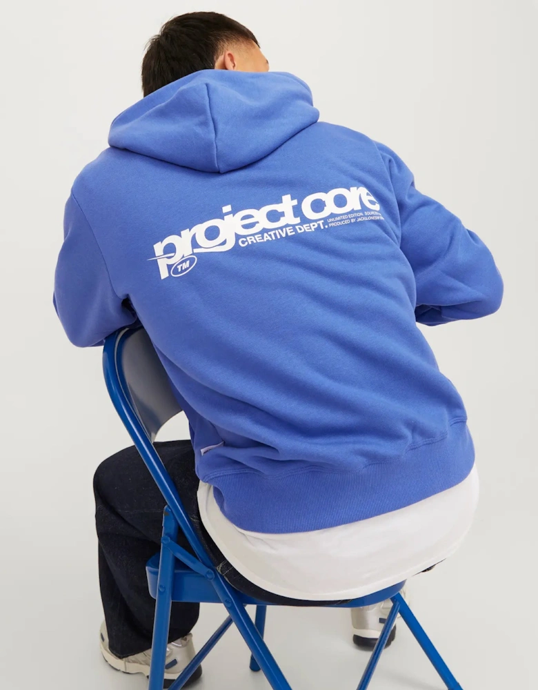 Union Print Hoodie - Beaucoup Blue