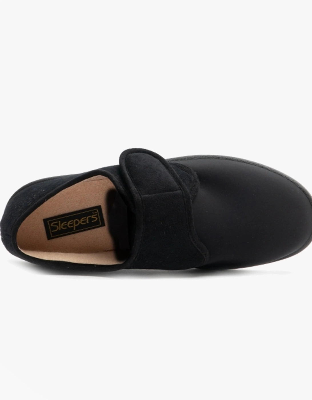 ARTHUR Mens Super Wide Full Slippers Black