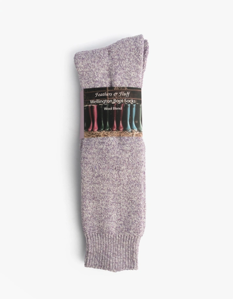 Womens Welly Boot Socks Light Purple