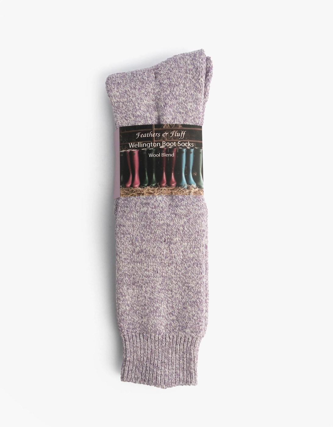 Womens Welly Boot Socks Light Purple