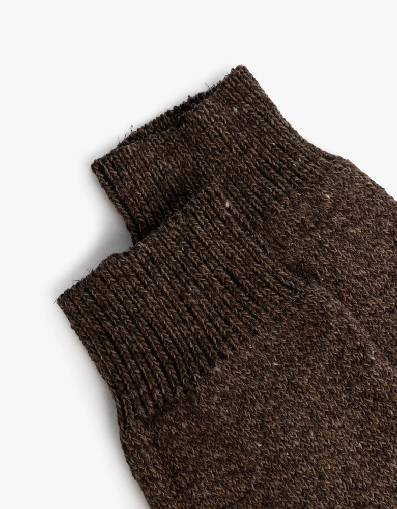 Mens Welly Boot Socks Brown