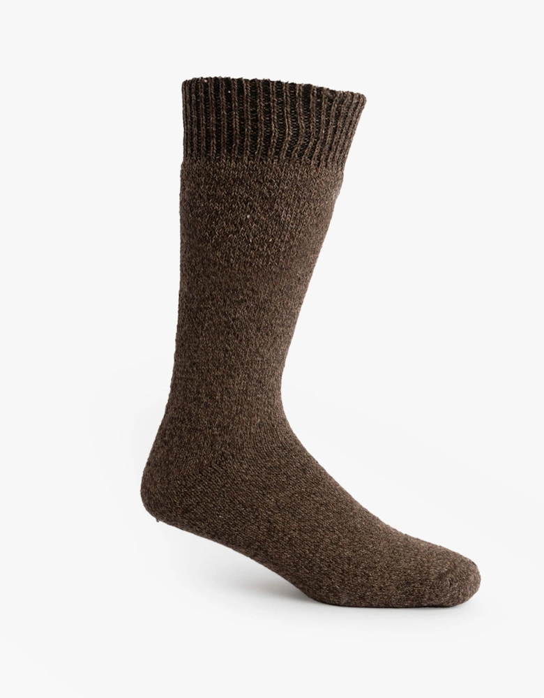 Mens Welly Boot Socks Brown