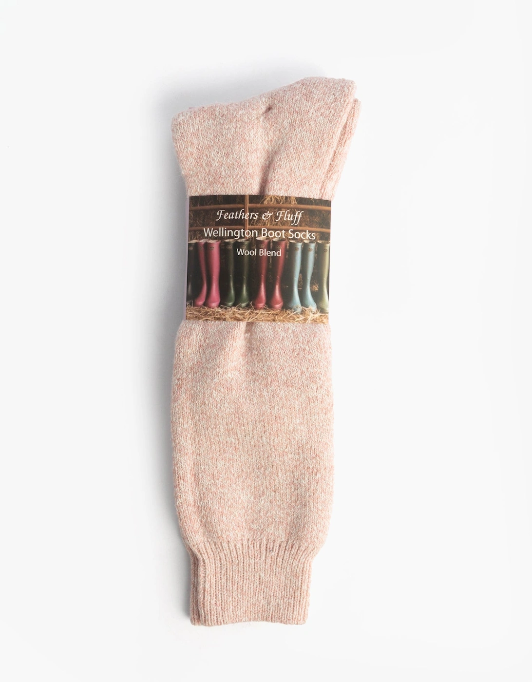 Womens Welly Boot Socks Light Pink