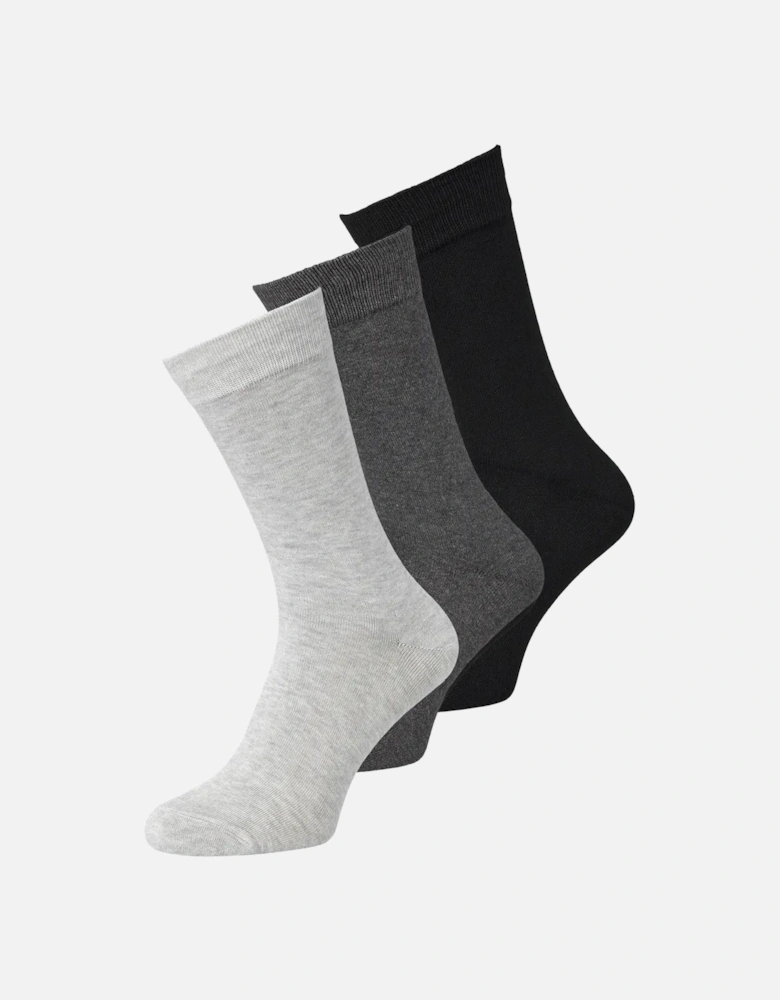Bamboo Socks 3 Pack - Black/ LGM/ DGM