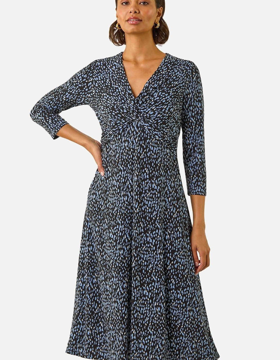Speckled Twist Front Dress, 2 of 1