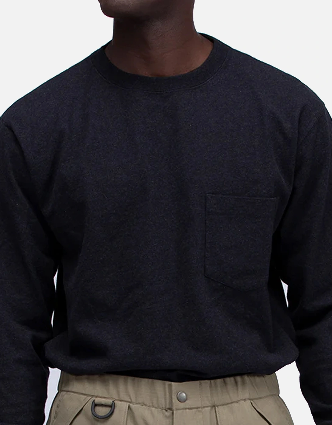 Snow Peak Recycled Cotton Heavy Long Sleeve T-Shirt Black