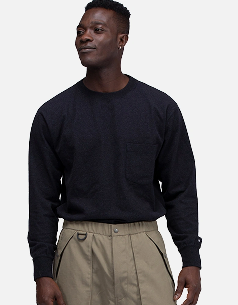 Snow Peak Recycled Cotton Heavy Long Sleeve T-Shirt Black