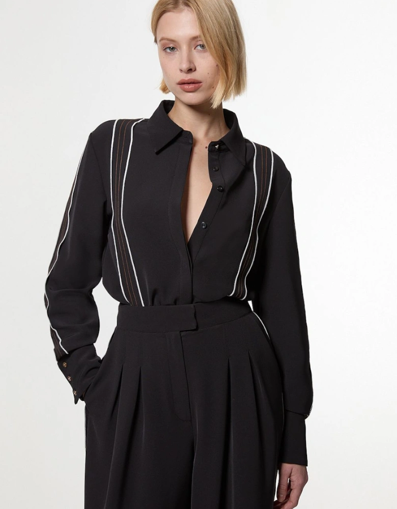 Soft Tailored Contrast Tipped Shirt