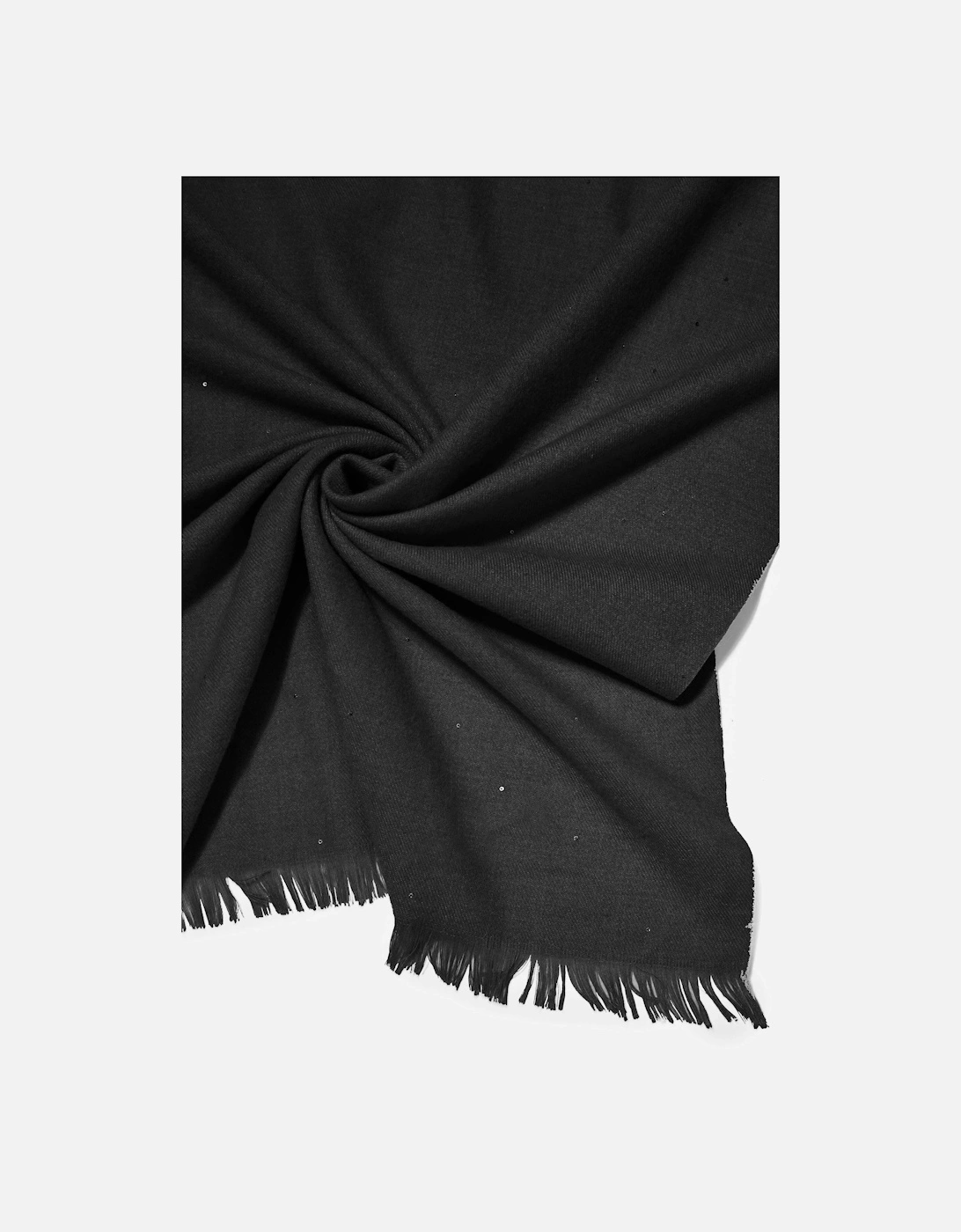 Soft Shine Black Scarf