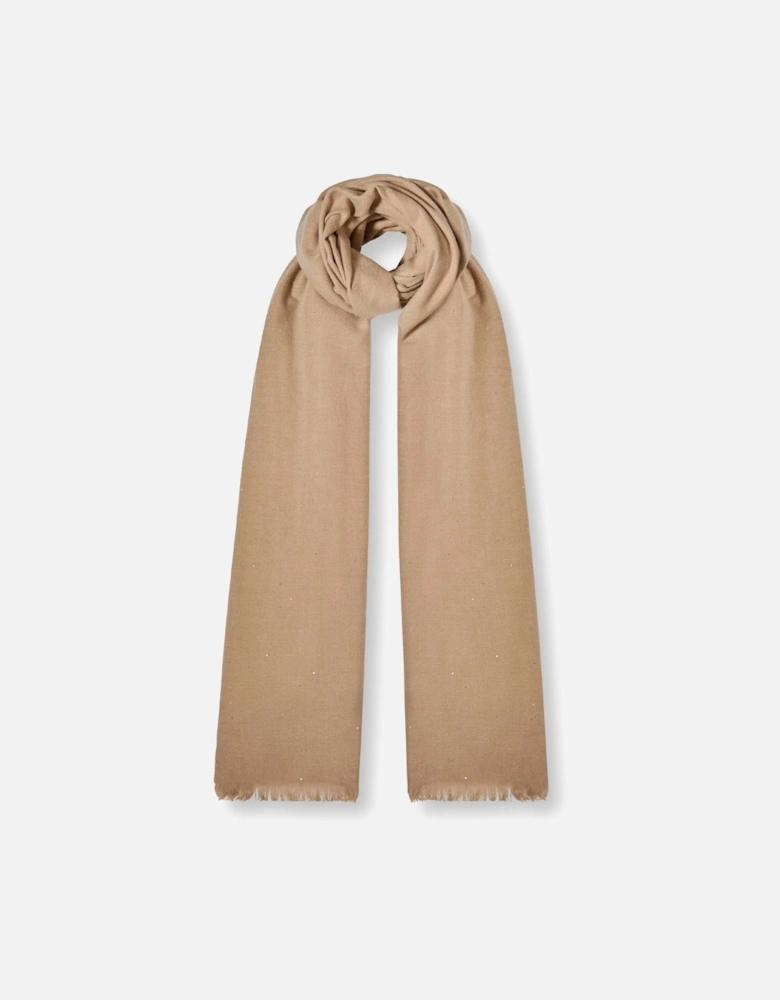 Soft Shine Beige Scarf