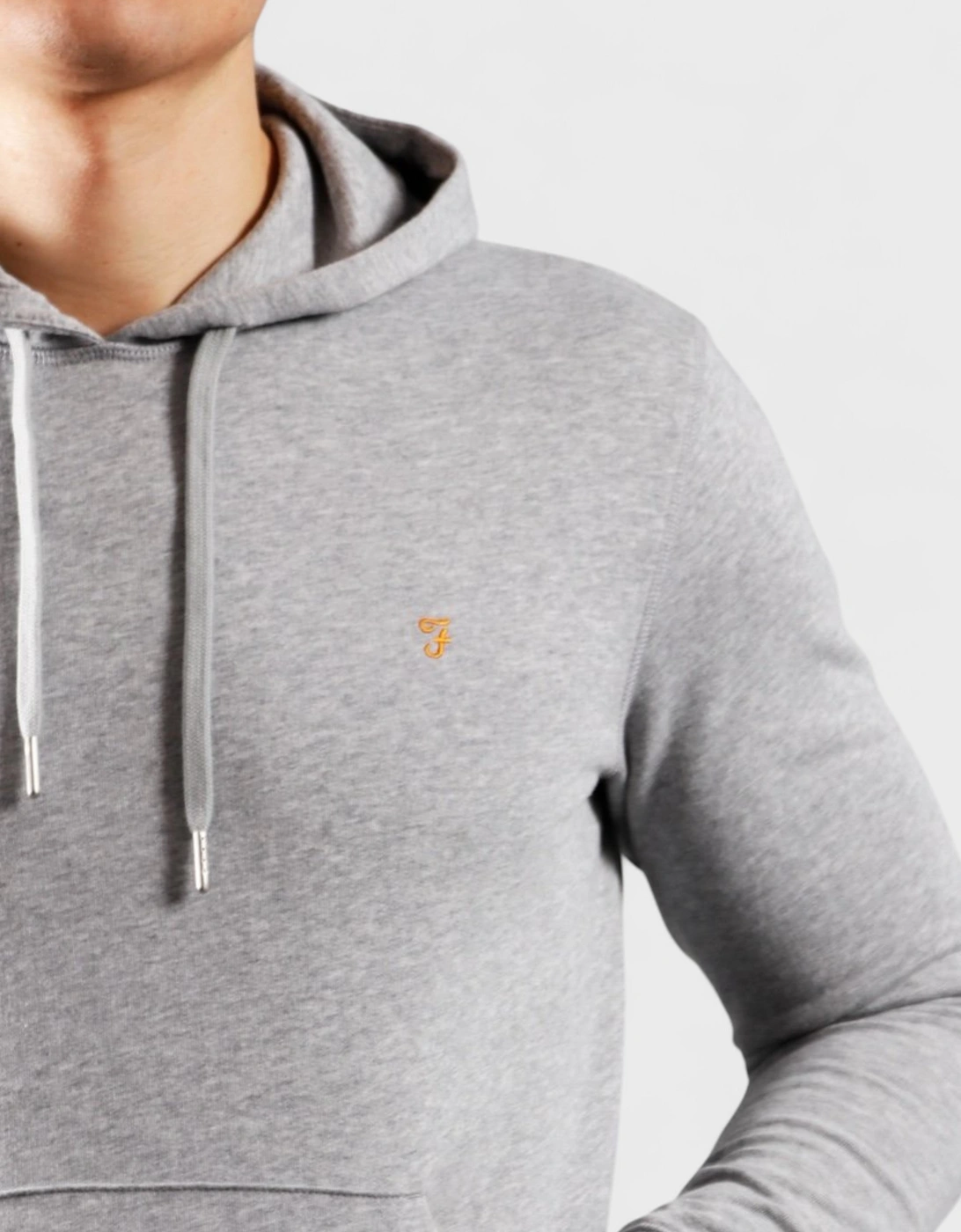 Zain Light Marl Grey Hoodie