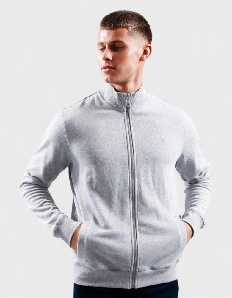 Vance Full Zip Sweater Light Marl Grey