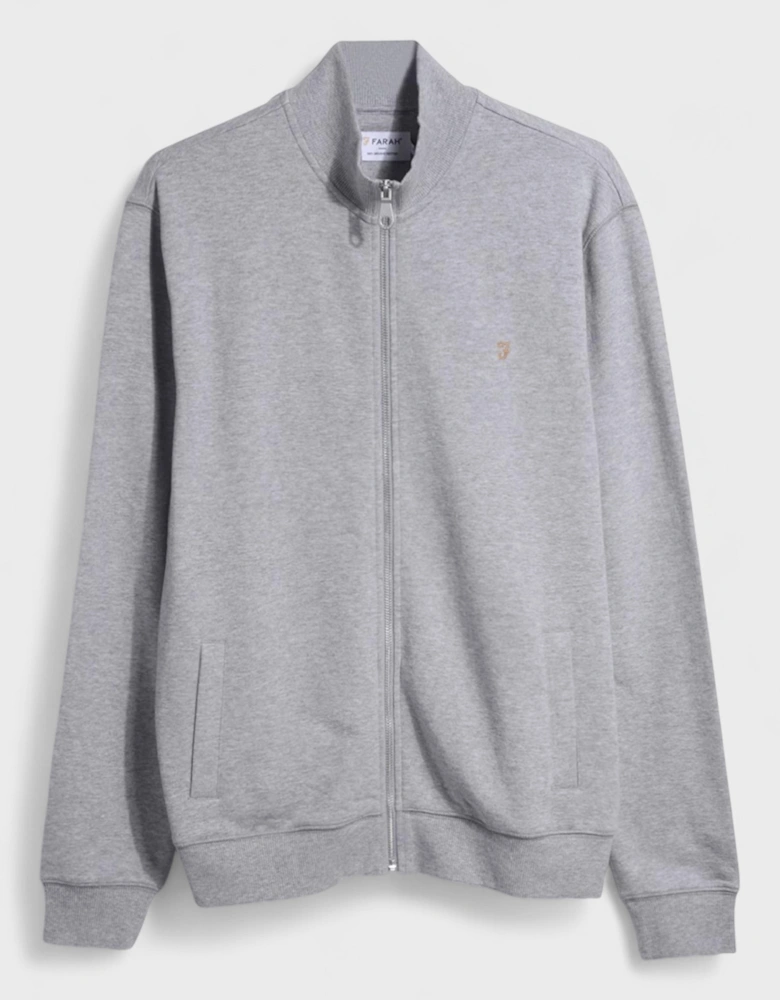 Vance Full Zip Sweater Light Marl Grey