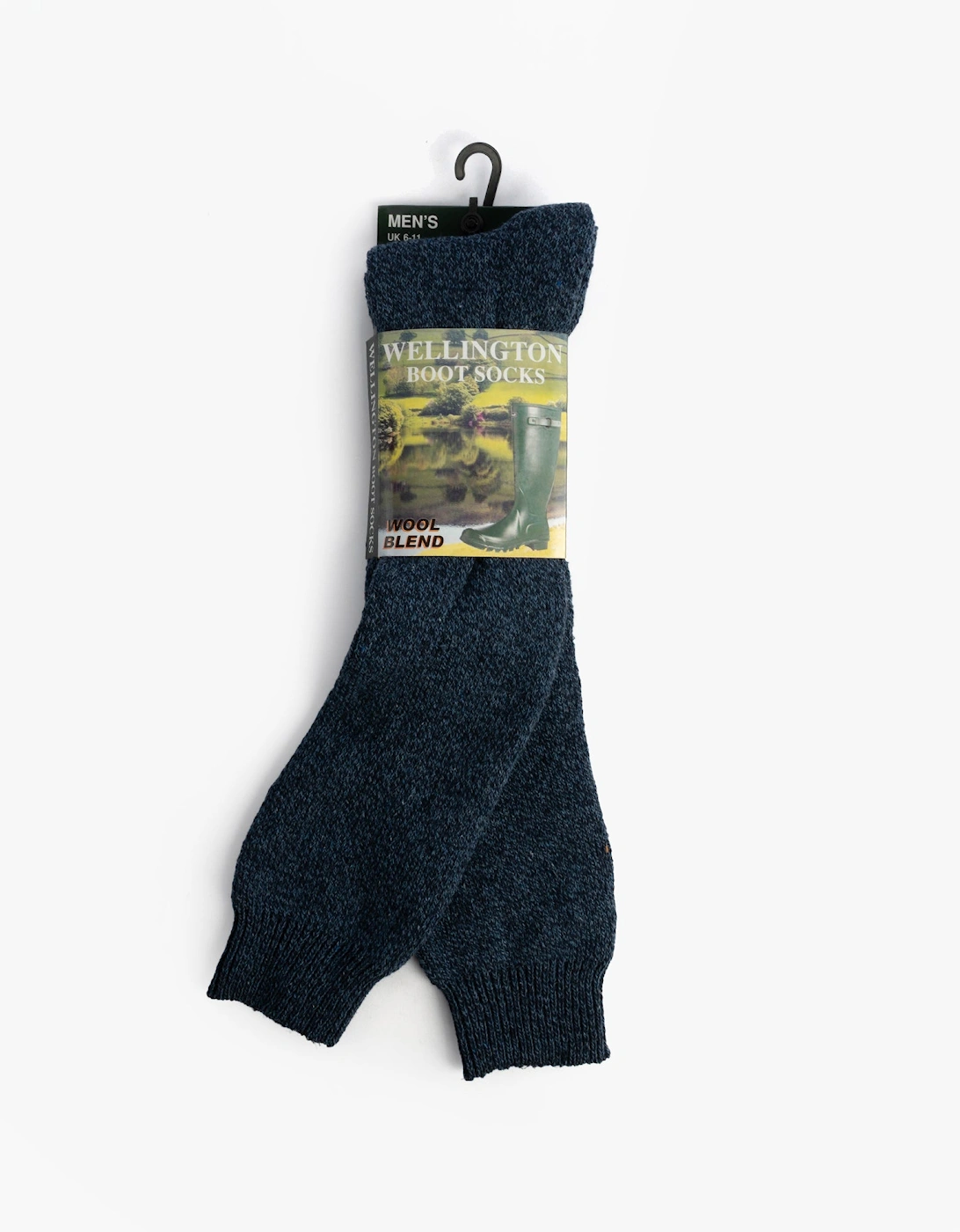 Mens Welly Boot Socks Navy