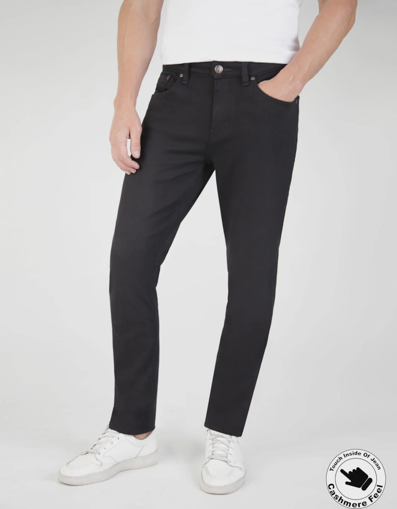 Mirage Tapered Stretch Denim Jean - Black
