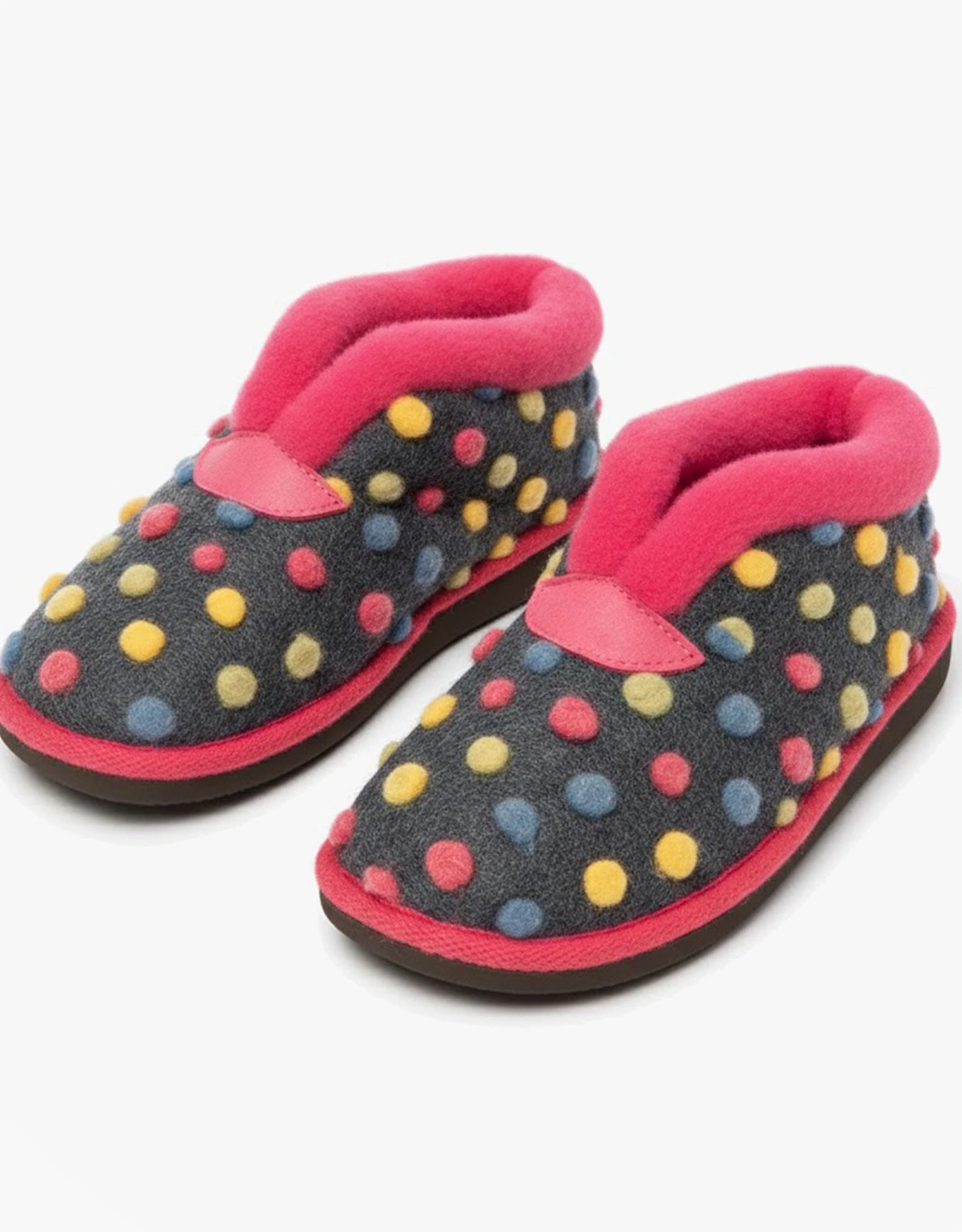 TILLY Womens Boot Slippers Fuchsia/Multi