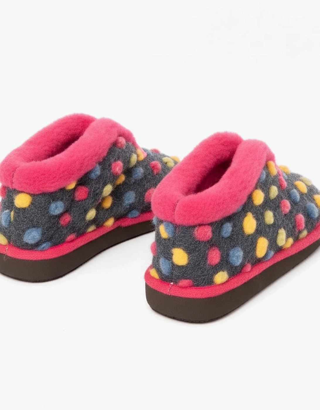 TILLY Womens Boot Slippers Fuchsia/Multi