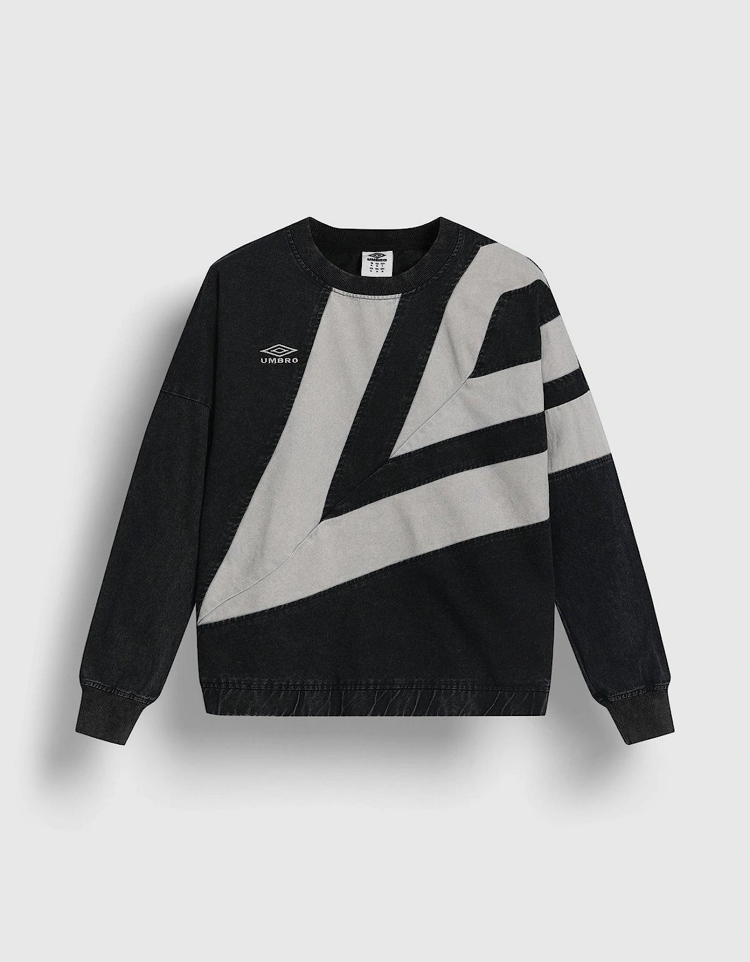 Mens Diamond Drill Washed Sweatshirt, 2 of 1