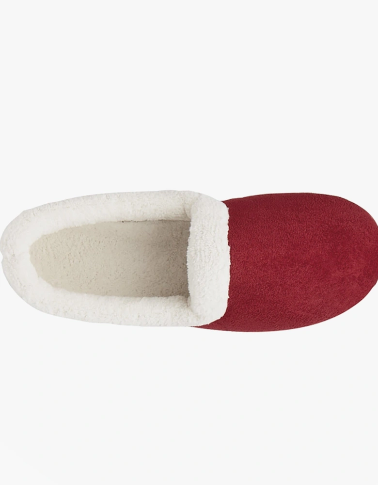 SANDIE Womens Collared Full Slippers Wine