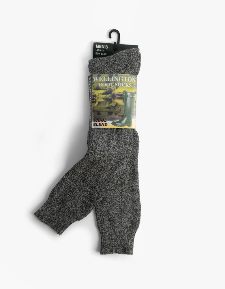 Mens Welly Boot Socks Grey