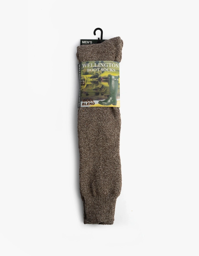 Mens Welly Boot Socks Beige