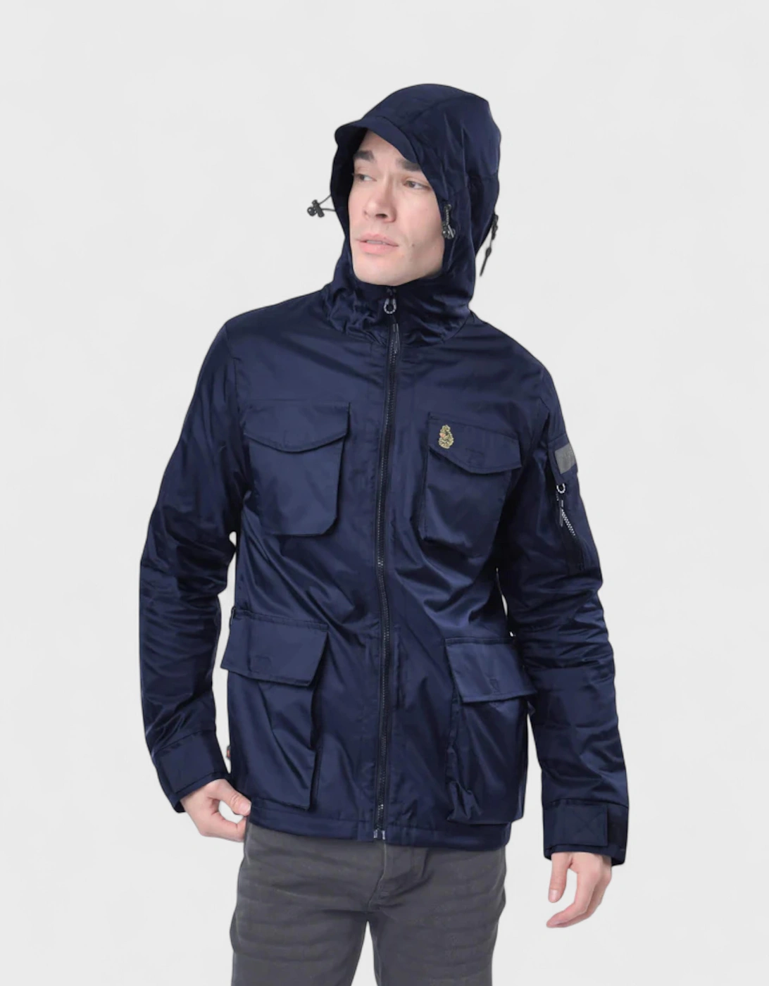 Technical Lightweight Hood Jacket Charcoal