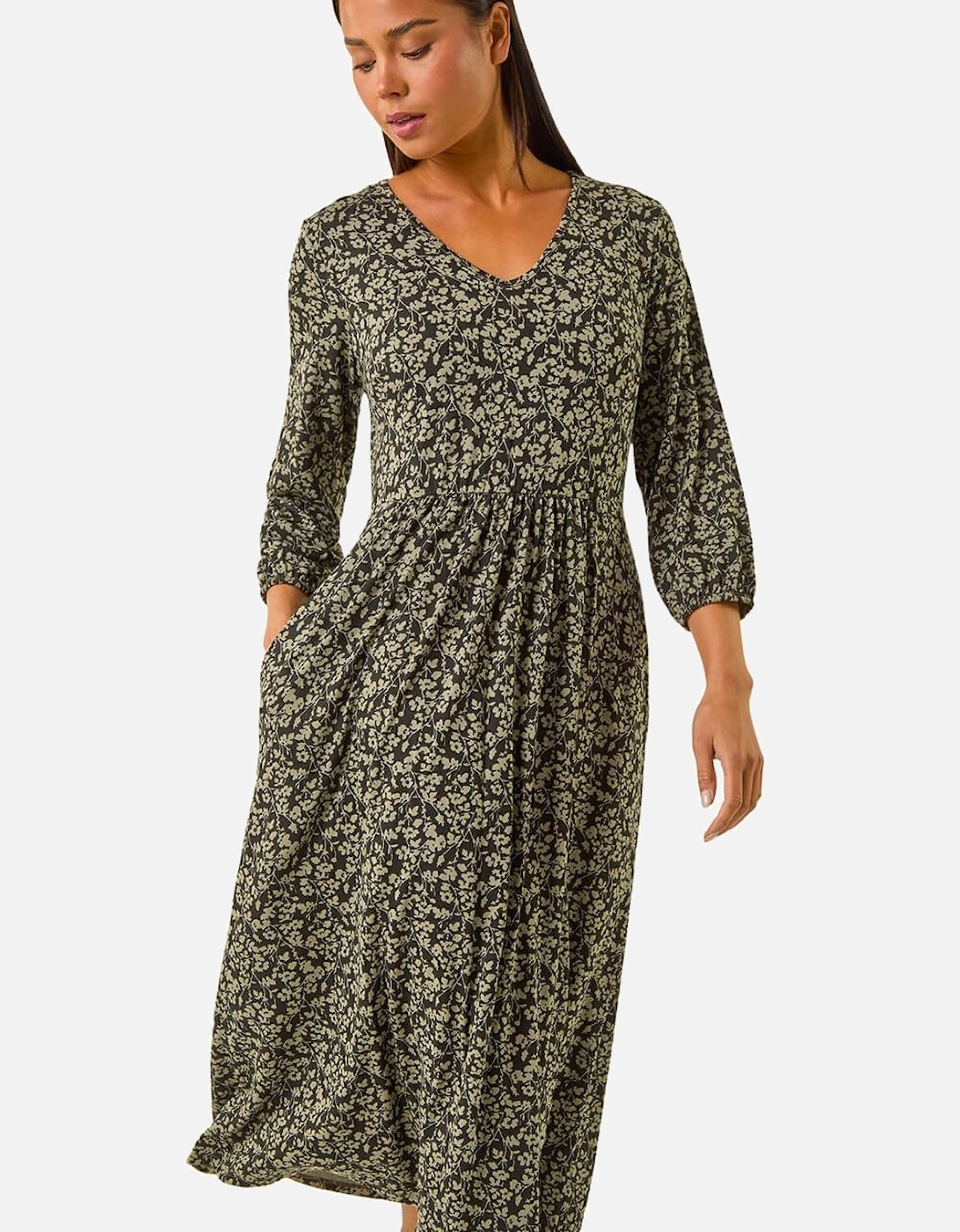 Petite Floral Midi Dress, 2 of 1