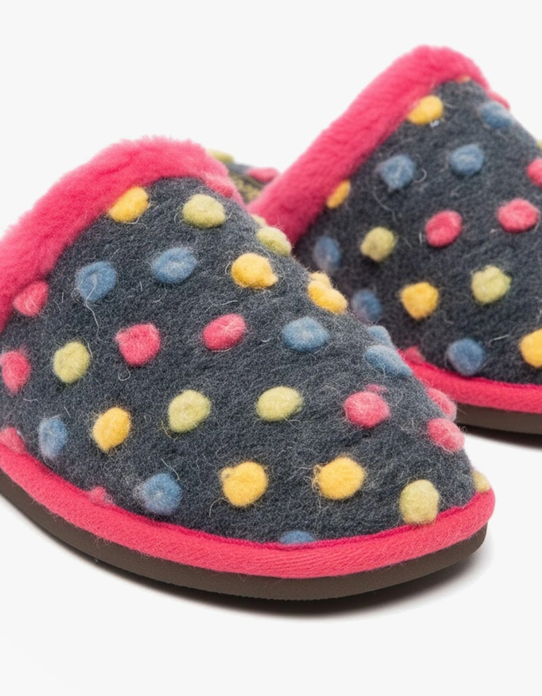 DONNA Womens Mule Slippers Fuschia