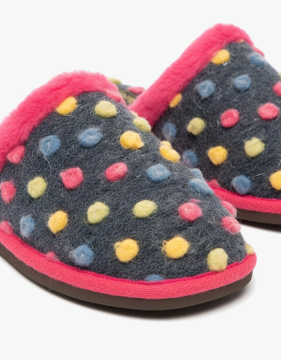 DONNA Womens Mule Slippers Fuschia