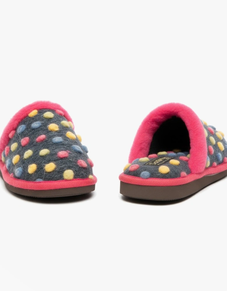 DONNA Womens Mule Slippers Fuschia