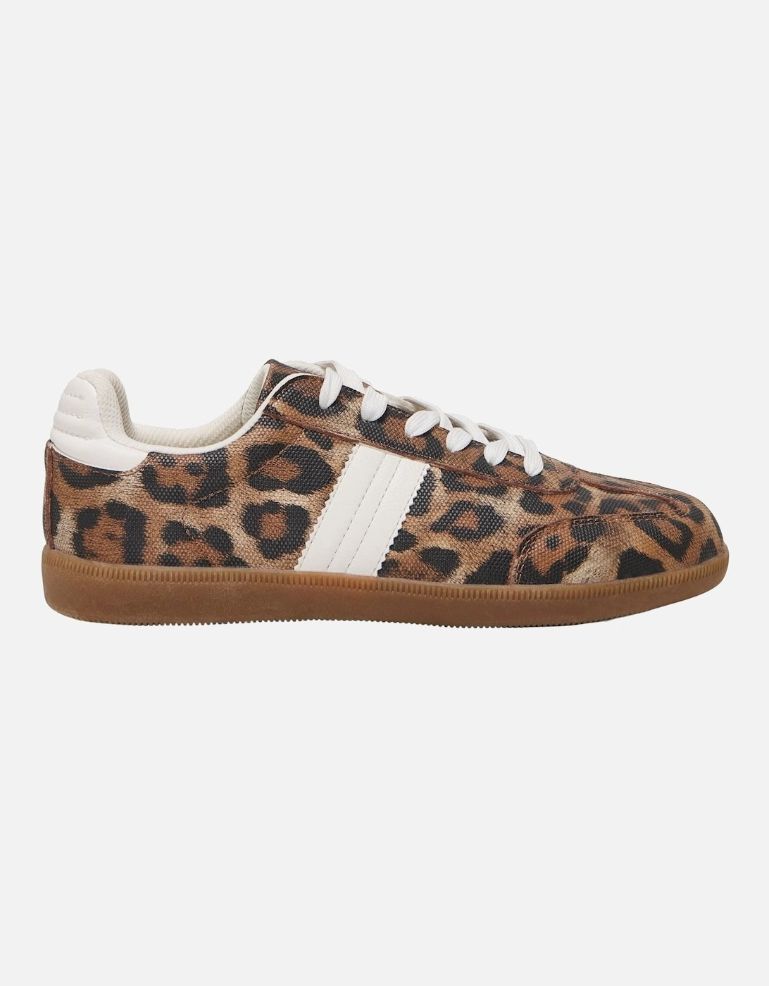 Amber Synthetic Women's Sand/Leopard Trainers, 5 of 4