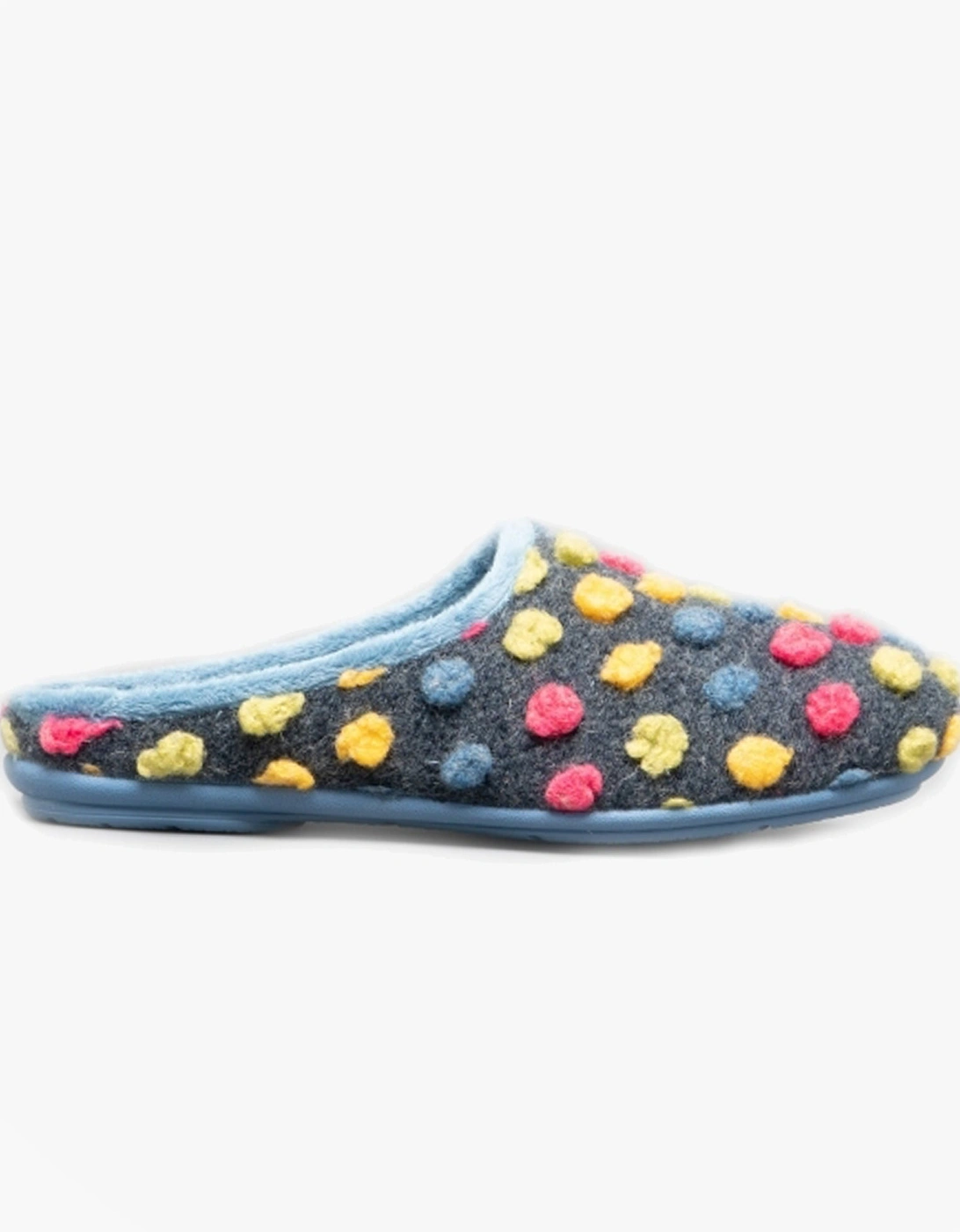 AMY Womens Mule Slippers Blue, 7 of 6