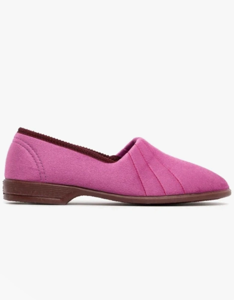 AUDREY III Womens Wide Fit Full Slippers Plum