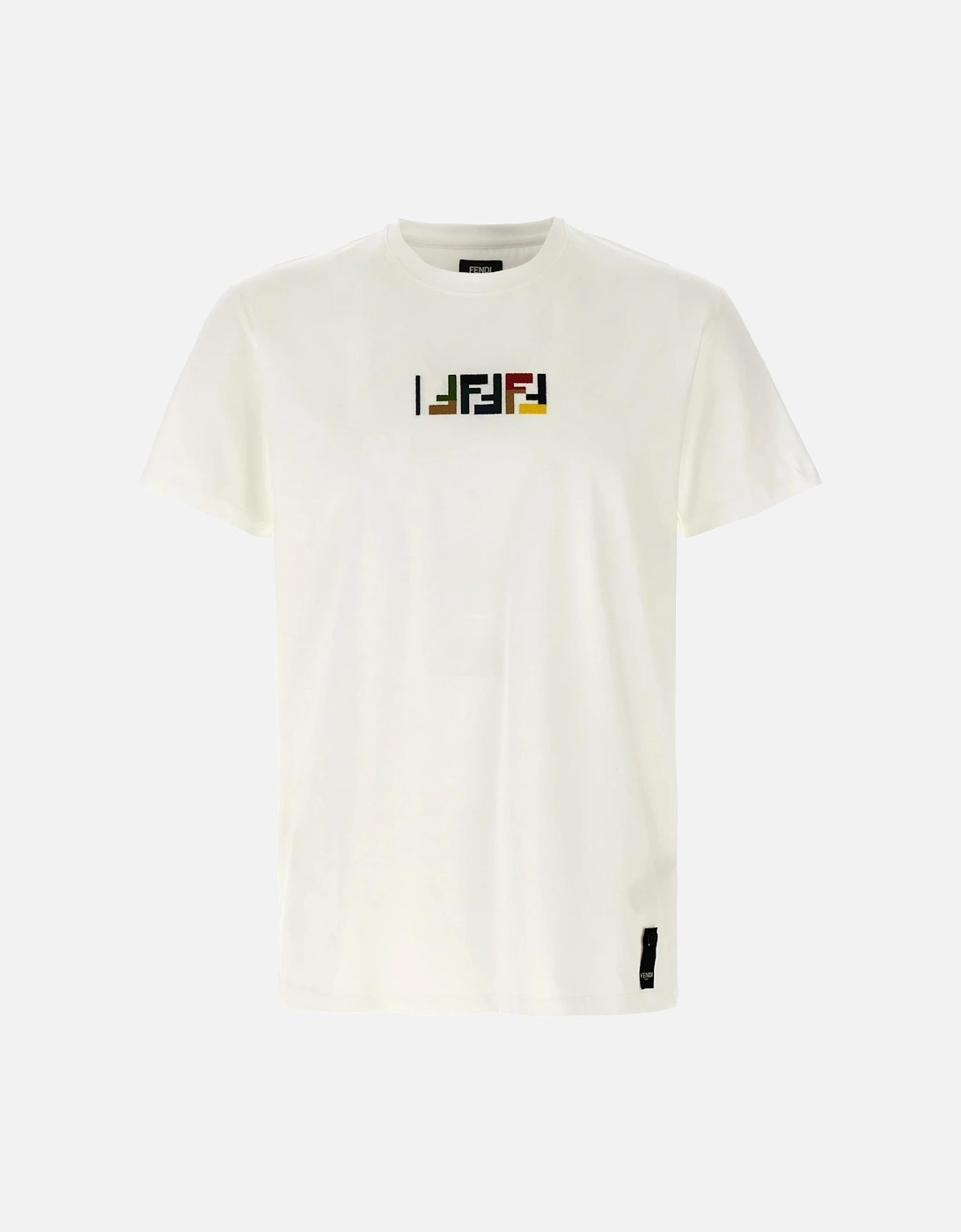Men's Fendi Triple FF Logo T-Shirt in White - Size: 44