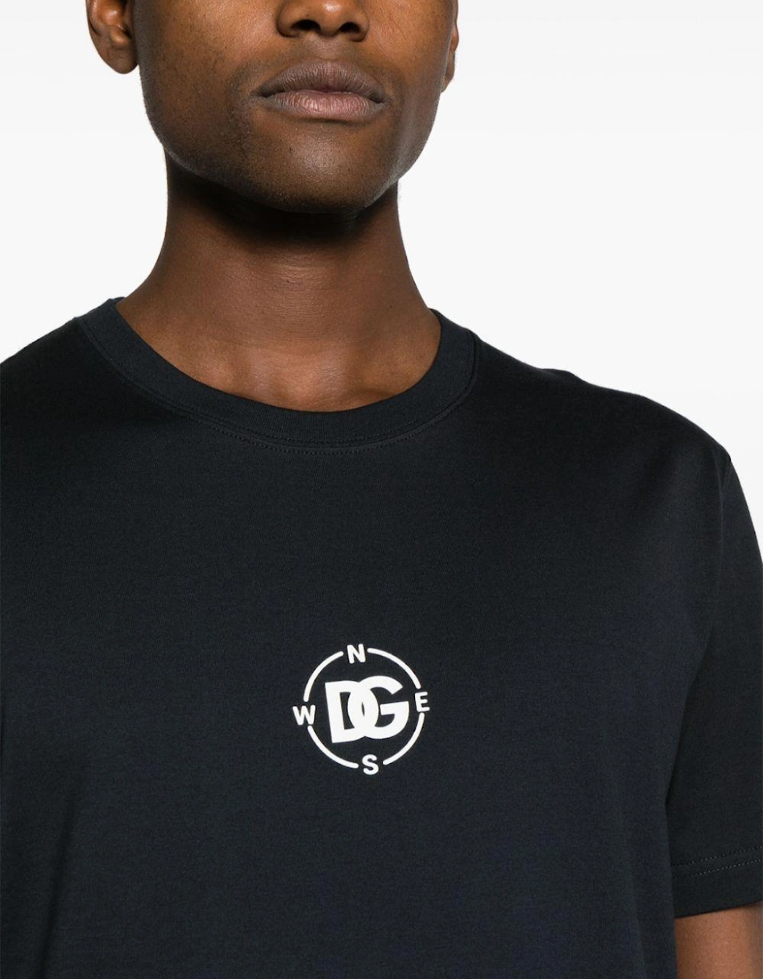 Marina Logo Printed T-Shirt in Navy