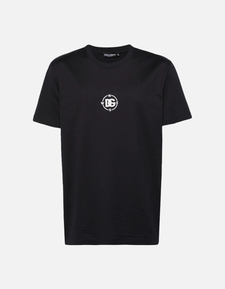 Marina Logo Printed T-Shirt in Navy