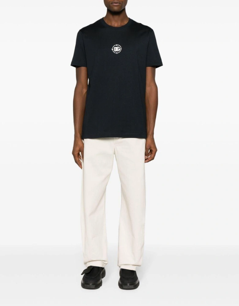 Marina Logo Printed T-Shirt in Navy