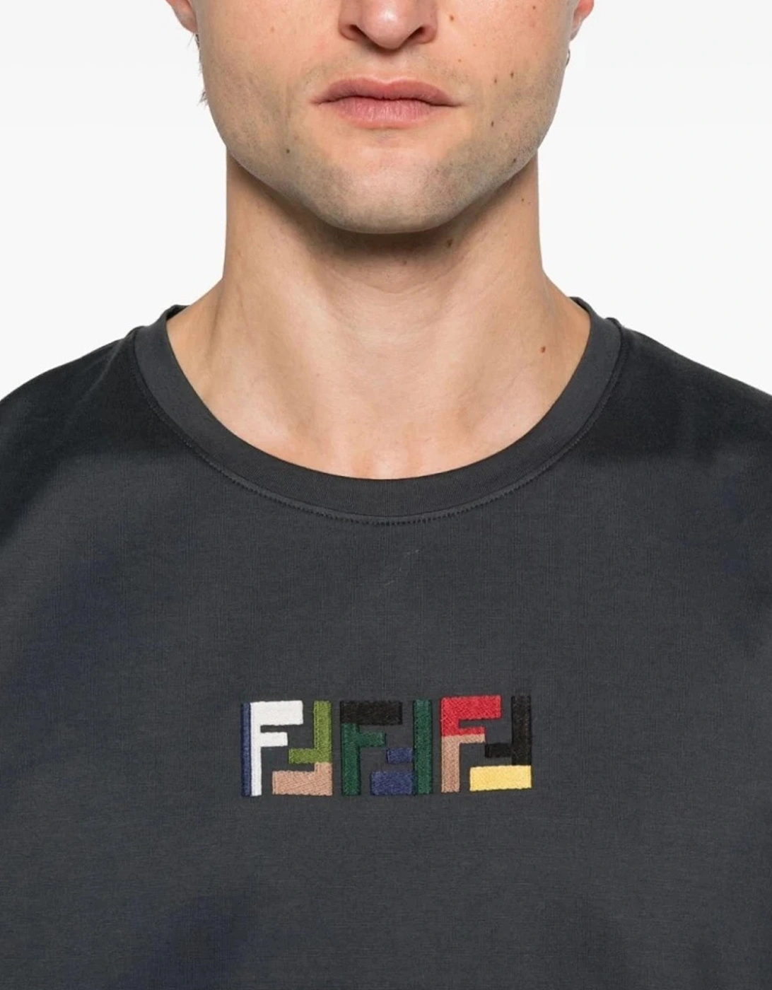Triple FF Logo T-Shirt in Navy