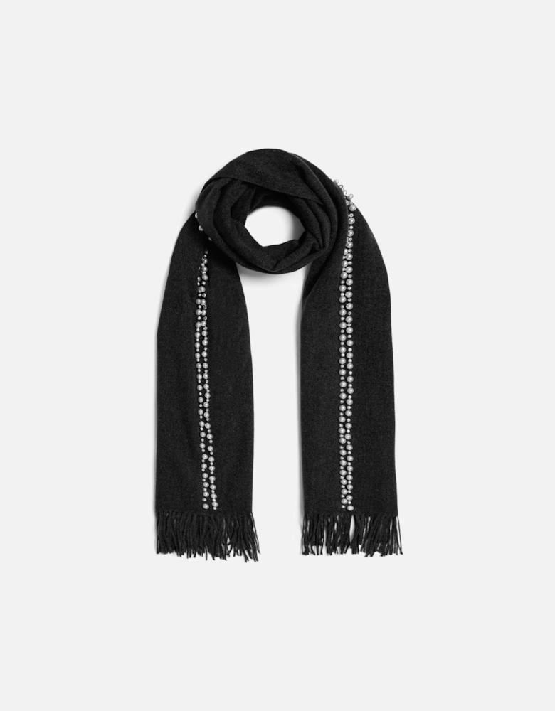 Black Pearl Detail Scarf