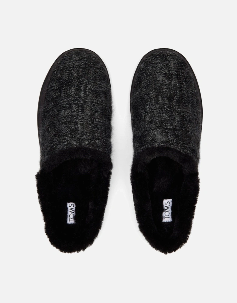 Sage Polyester Blend Women's Black Slippers