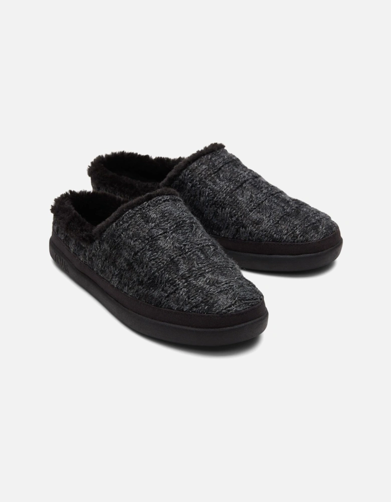 Sage Polyester Blend Women's Black Slippers