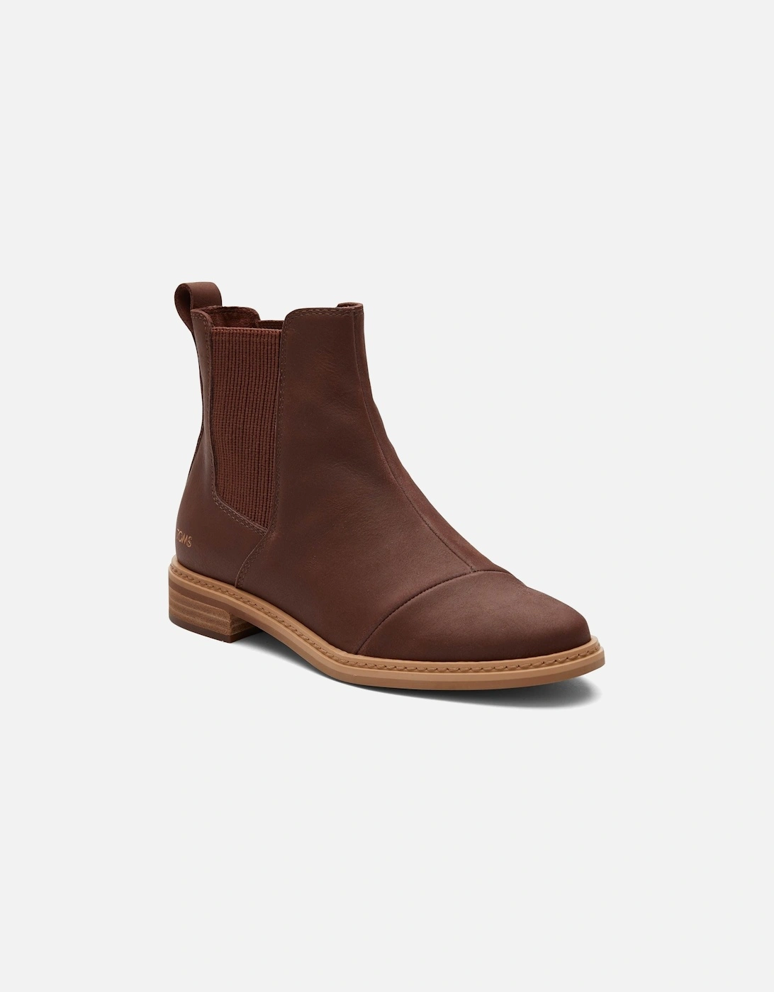 TOMS Women's TOMS Charlie Leather Women's Chestnut Flat Chelsea Boots - Brown