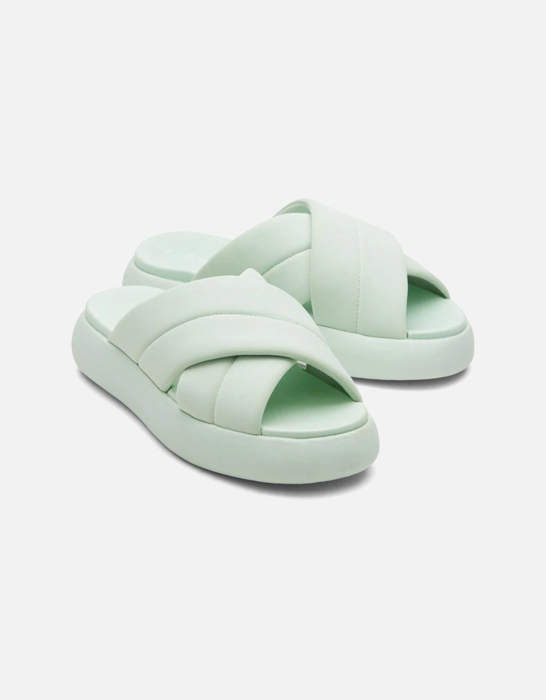 Mallow Crossover Polyester Blend Women's Mint Slides