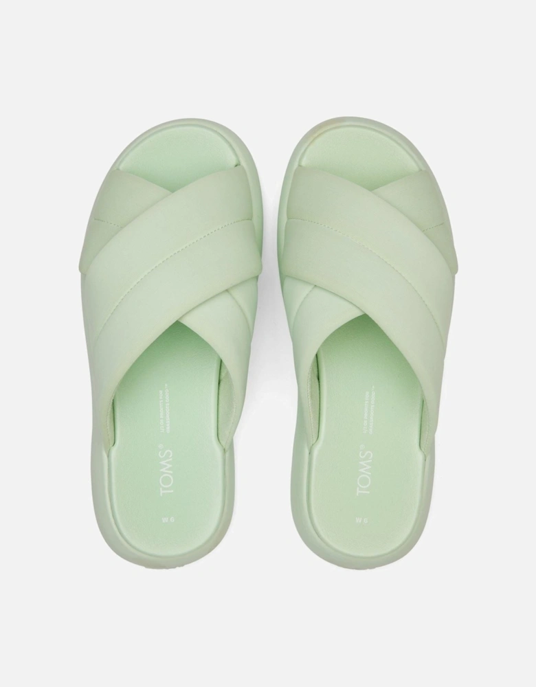 Mallow Crossover Polyester Blend Women's Mint Slides