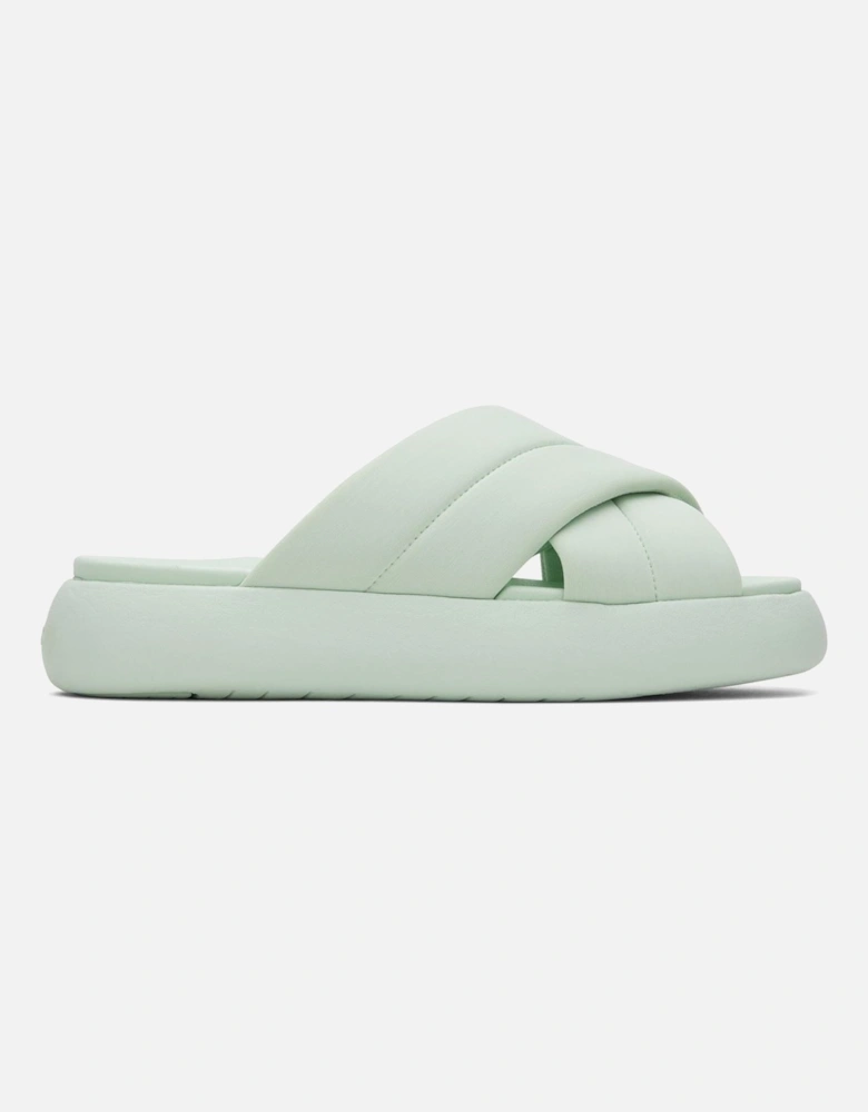 Mallow Crossover Polyester Blend Women's Mint Slides