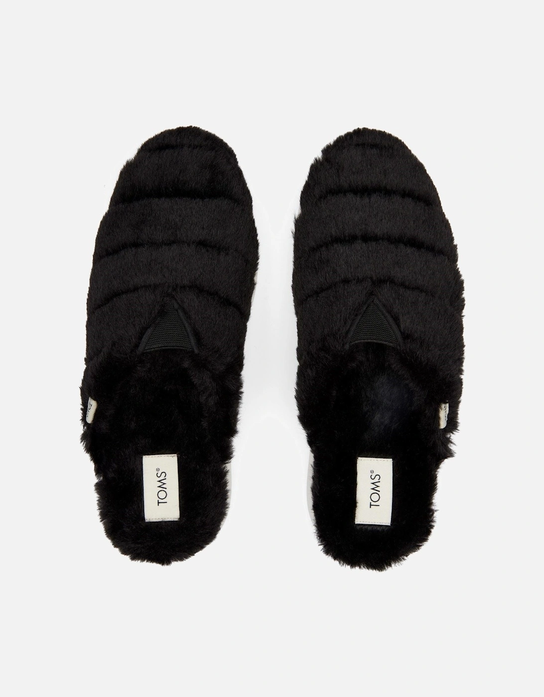 Alpargata Mallow Polyester Faux Fux Women's Black Faux Fur Mules